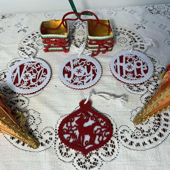 Hallmark felt cut out Christmas ornaments - plus others - Picture 2 of 10